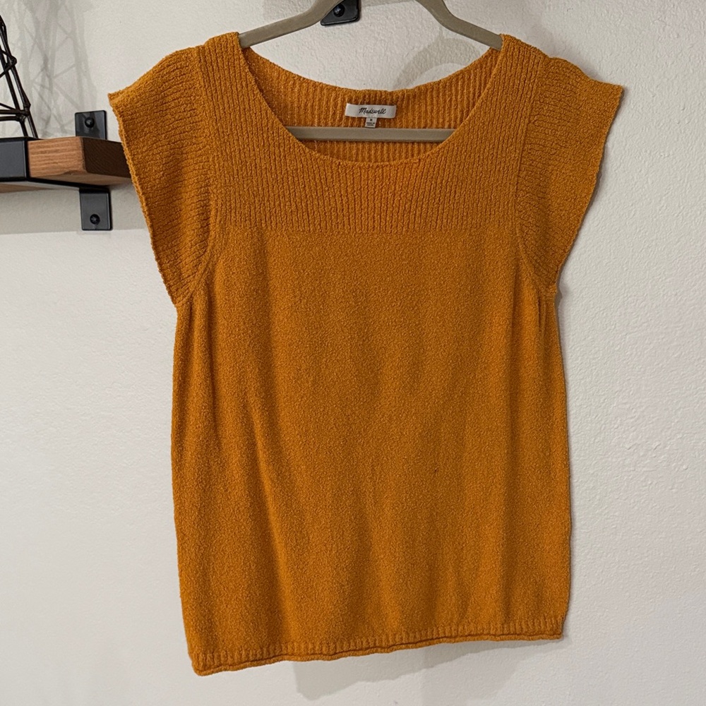 Madewell Golden Mustard Knit Scoop-Neck Tank